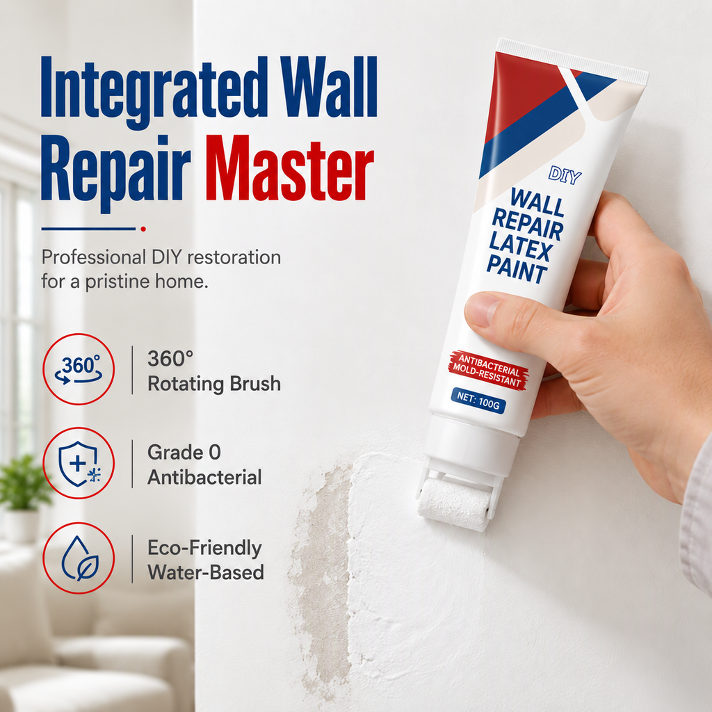 🥳 All-in-One Wall Repair Paste with Roller Brush