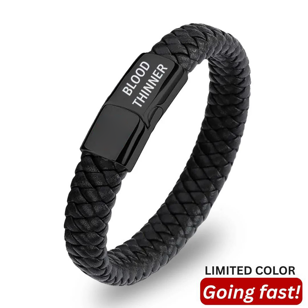 Men’s Blood Thinner Medical Alert Bracelet