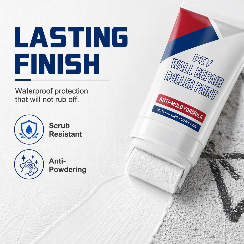 🥳 All-in-One Wall Repair Paste with Roller Brush