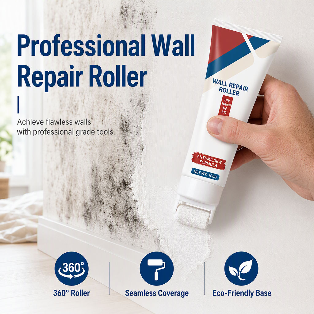 🥳 All-in-One Wall Repair Paste with Roller Brush
